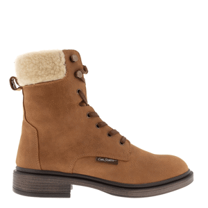 Floris Light Tan Lace-Up Leather Ankle Boots